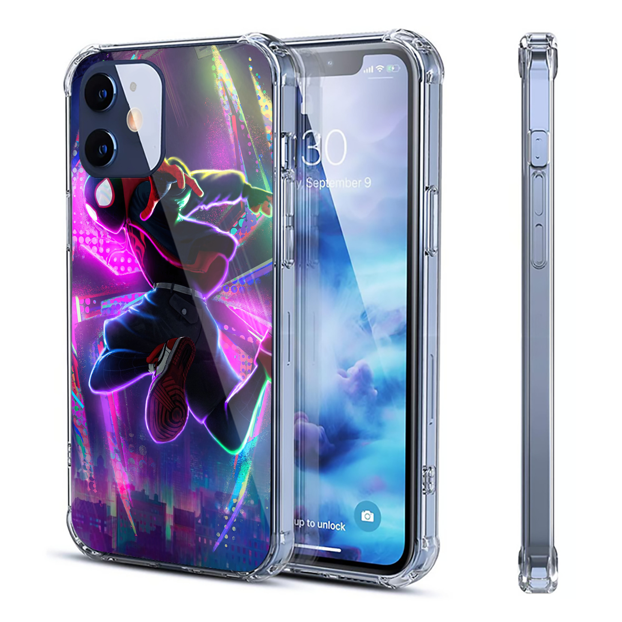 （画像用） Spider Man スパイダーマン 【iPhone 12シリーズ対応】透明スマホケース（クリアソフトケース）